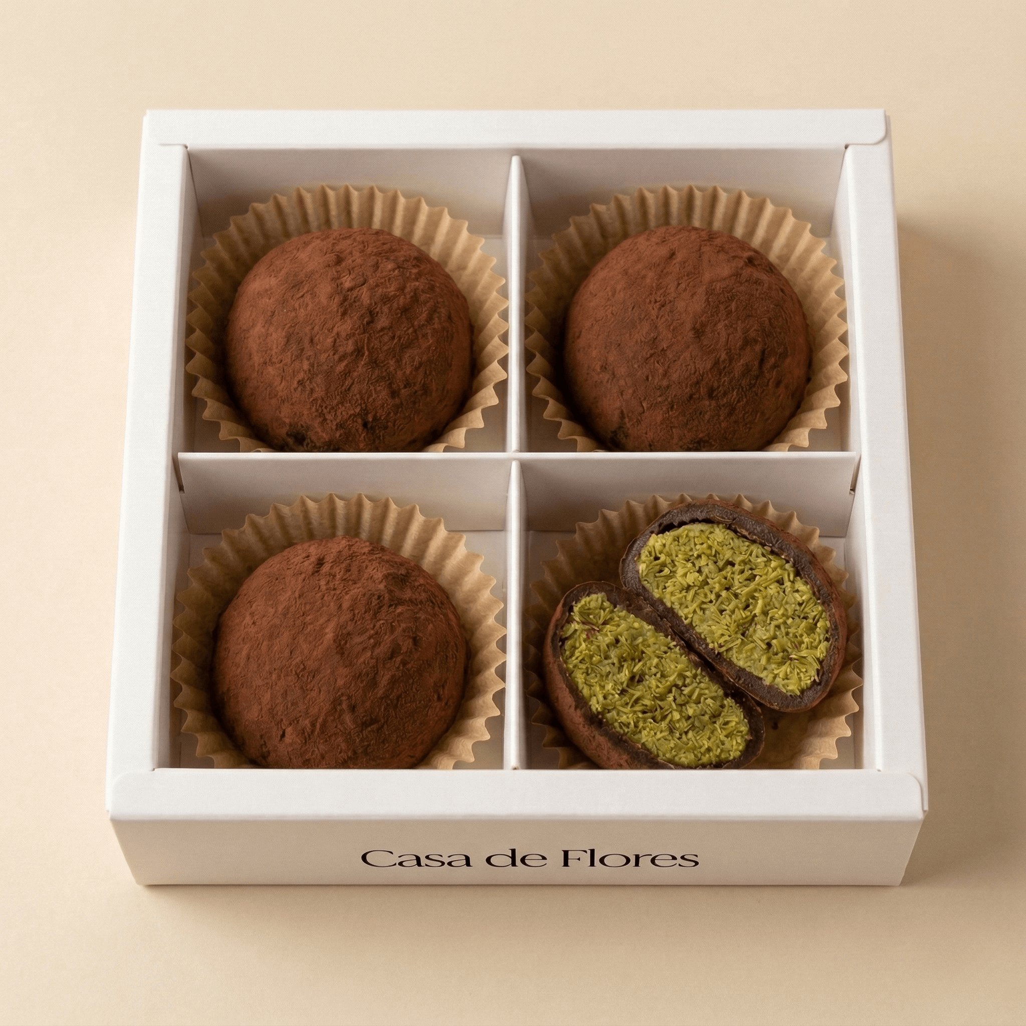 Dubai Chewy Cookie Box of 4, Pistachio Kunafa, Casa de Flores